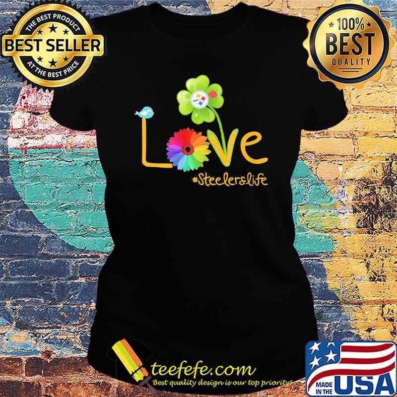 Steelers life love four-leaf clover sunflower s Ladies tee Steelers life love four-leaf clover sunflower s Ladies tee