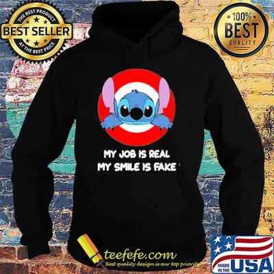 Stitch Target my job is real my smile is fake shirt