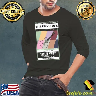 The Eras Taylor Swift Black Las Vegas Eras Tour T-Shirt