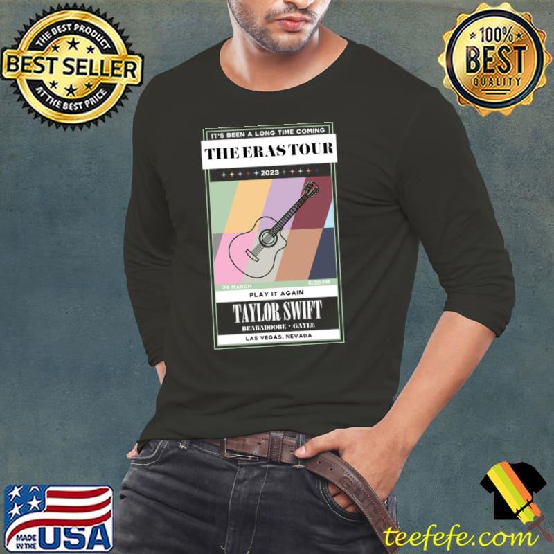 The Eras Taylor Swift Black Las Vegas Eras Tour T-Shirt