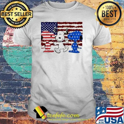 Three Snoopy America flag shirt