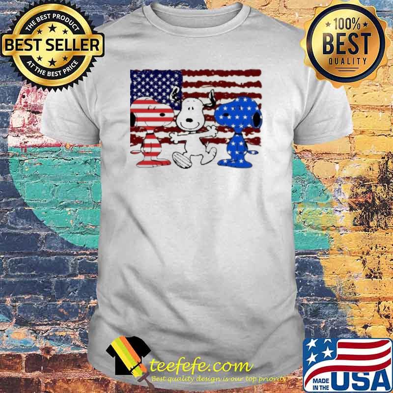 Three Snoopy America flag shirt