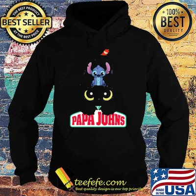 Toothless and Stitch Papa John's Pizza shirt