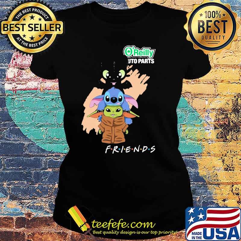 Toothless Stitch Grinch O'reilly auto parts friends s Ladies tee Toothless Stitch Grinch O'reilly auto parts friends s Ladies tee