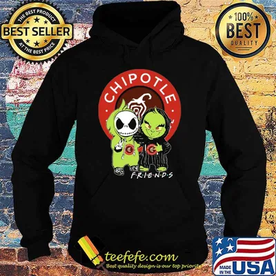 Top chipotle friends Jack skellington and Grinch shirt