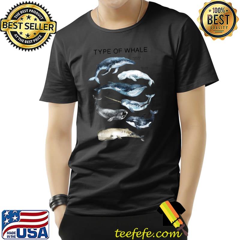 Type Of Whale Lover Environmentalist Earth Day Orca Lover T-Shirt Unisex Type Of Whale Lover Environmentalist Earth Day Orca Lover T-Shirt Unisex