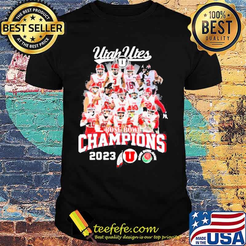 Utah Utes Rose Bowl Champions 2023 Team player Shirt Unisex Utah Utes Rose Bowl Champions 2023 Team player Shirt Unisex