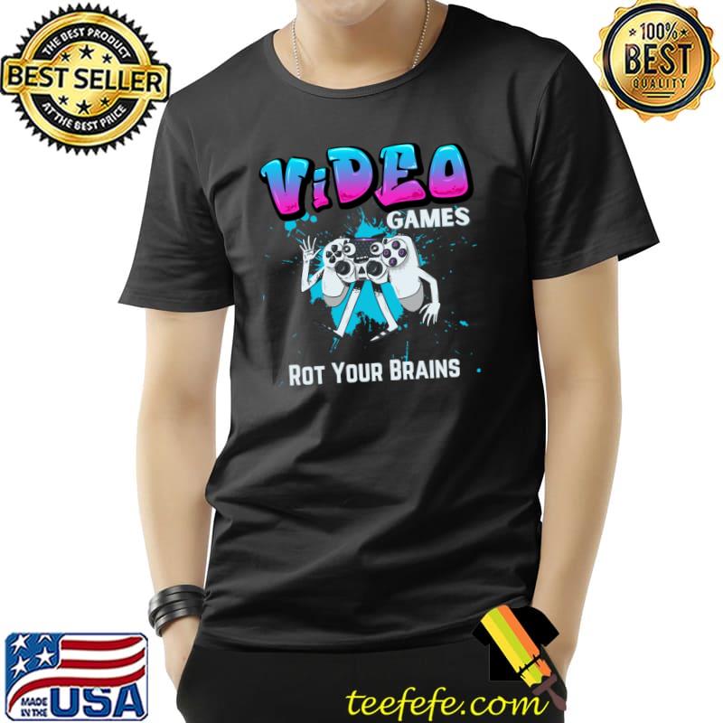 Video Games Rot Your Brains Video Game Watercolor T-Shirt Unisex Video Games Rot Your Brains Video Game Watercolor T-Shirt Unisex