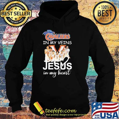 Virginia Cavaliers in my veins jesus in my heart shirt