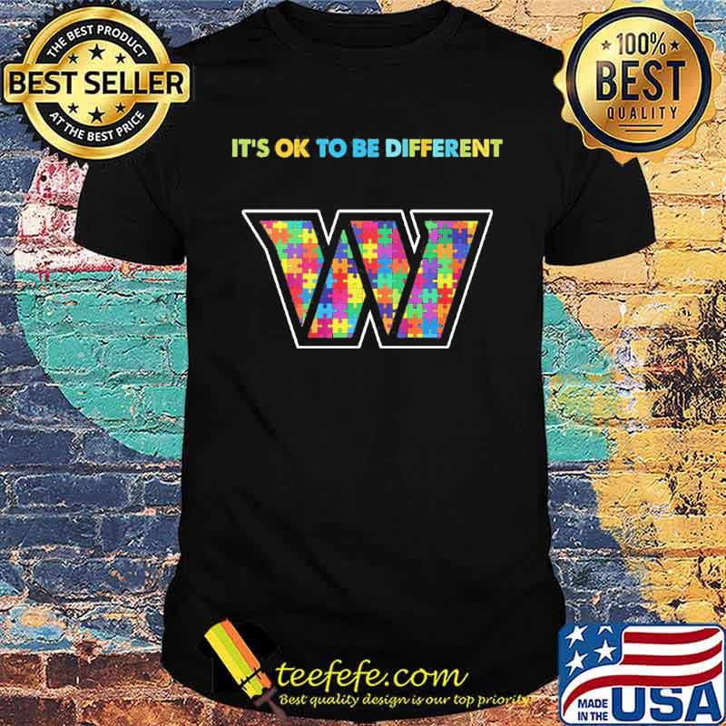 Washington Commanders it's ok to be different autism s Unisex Washington Commanders it's ok to be different autism s Unisex