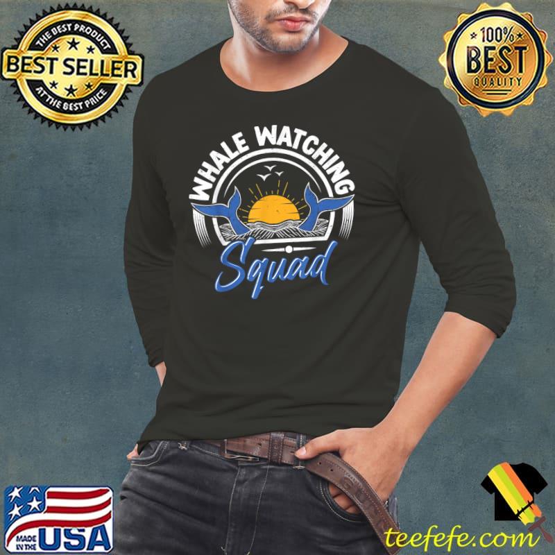 Whale Watching Squad Sunset Cetacean Whale Watching T-Shirt