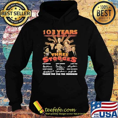 103 years 1920-2023 the three stooges thank you for the memories signatures shirt