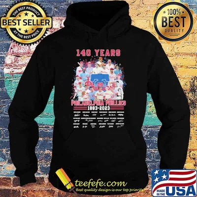 140 years Philadelphia Phillies 1883-2023 signatures shirt