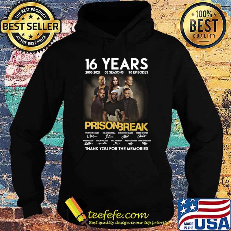 16 Years Prison Break Thank You For The Memories Signatures T-Shirt 16 Years Prison Break Thank You For The Memories Signatures T-Shirt