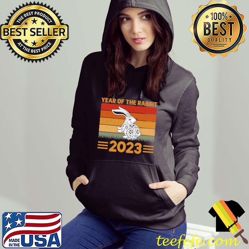 2023 Year Of The Rabbit Chinese Zodiac New Year Lunar Vintage T-Shirt Hoodie 2023 Year Of The Rabbit Chinese Zodiac New Year Lunar Vintage T-Shirt Hoodie