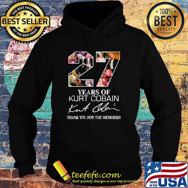 27 Years Of Kurt Cobain Nirvana Thank You For The Memories Signature Shirt