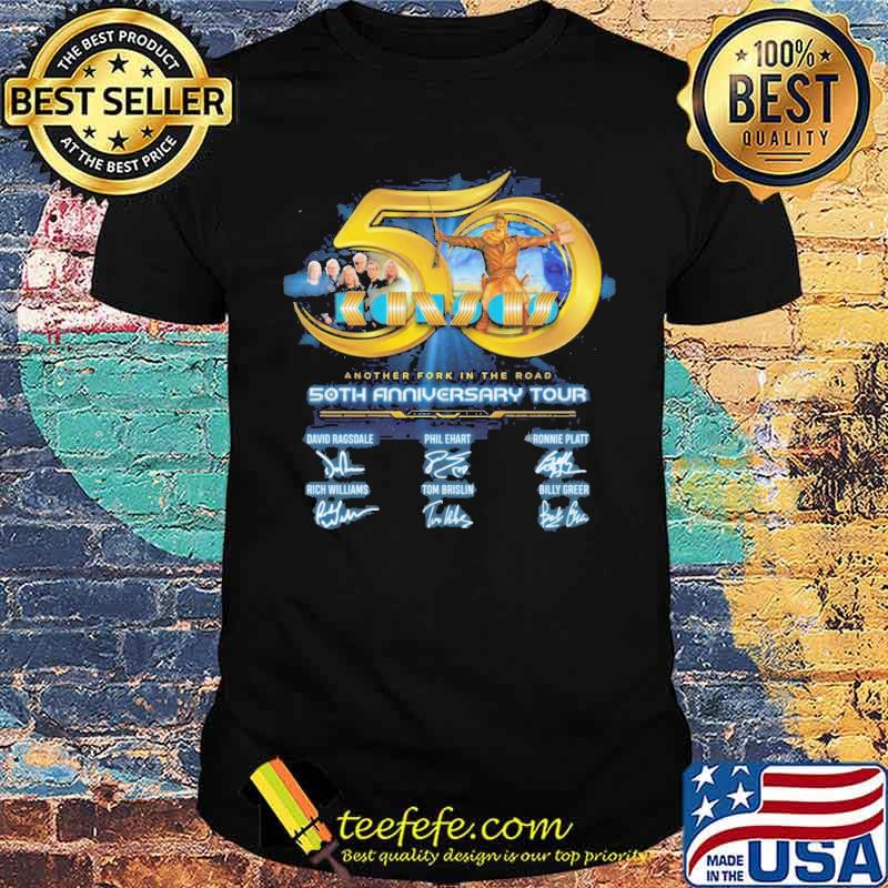 50 Kansas another fork in the road 50th anniversary tour signatures s Unisex 50 Kansas another fork in the road 50th anniversary tour signatures s Unisex