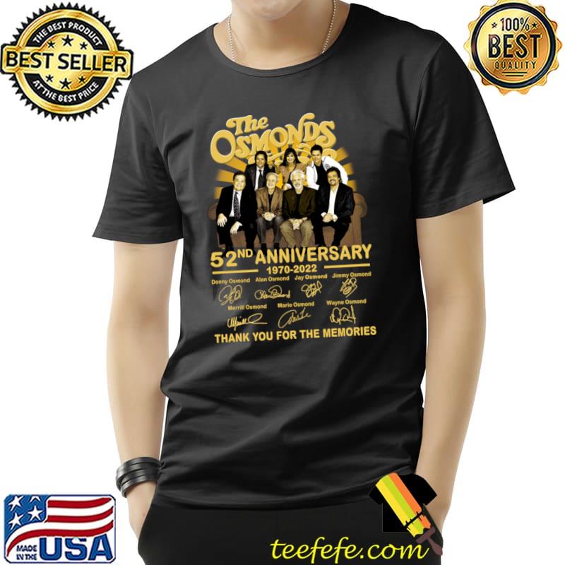52nd Anniversary 1970 2022 The Osmonds American Music Signatures T-Shirt 52nd Anniversary 1970 2022 The Osmonds American Music Signatures T-Shirt