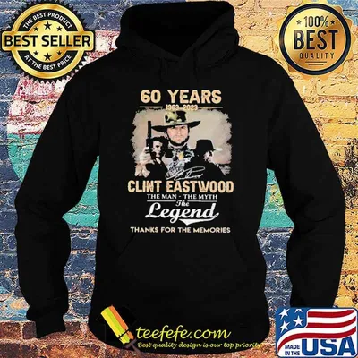 60 years 1963-2023 Clint Eastwood the man the myth the legend thanks for the memories signature shirt