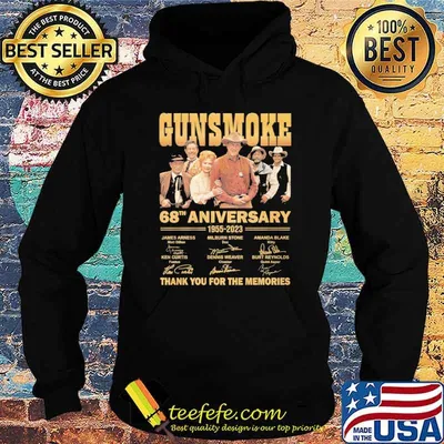68th Anniversary 1955-2023 Thank You Memories signatures Gun smoke shirt