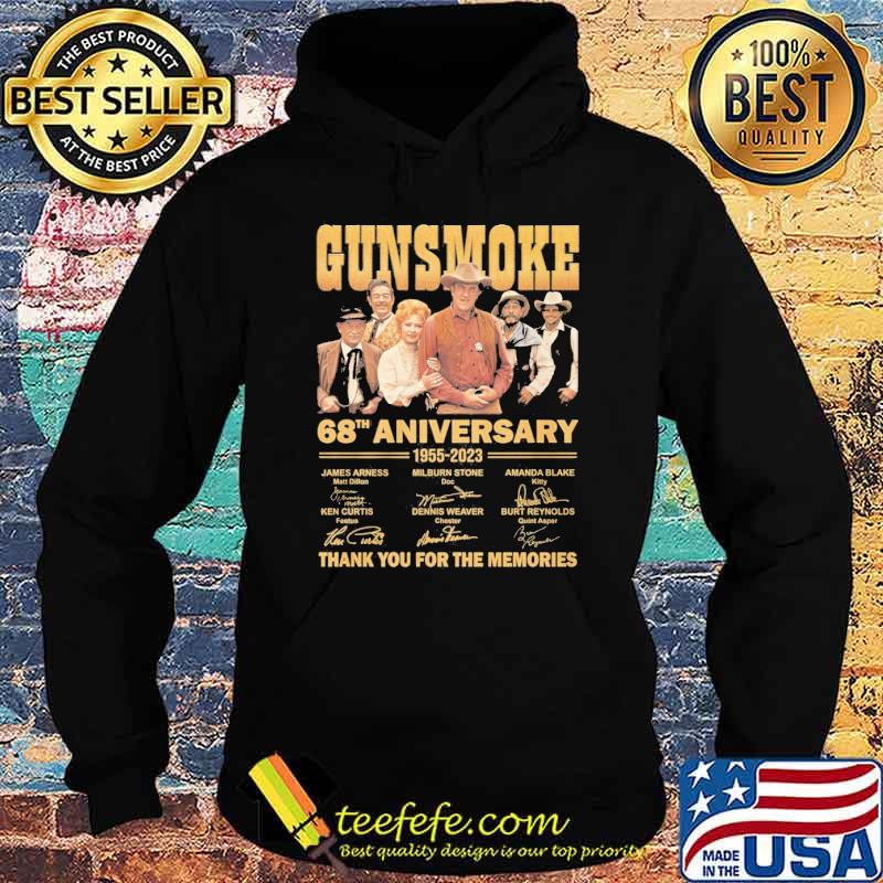 68th Anniversary 1955-2023 Thank You Memories signatures Gun smoke shirt
