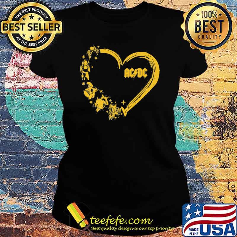 AC DC band music love heart diamond s Ladies tee AC DC band music love heart diamond s Ladies tee