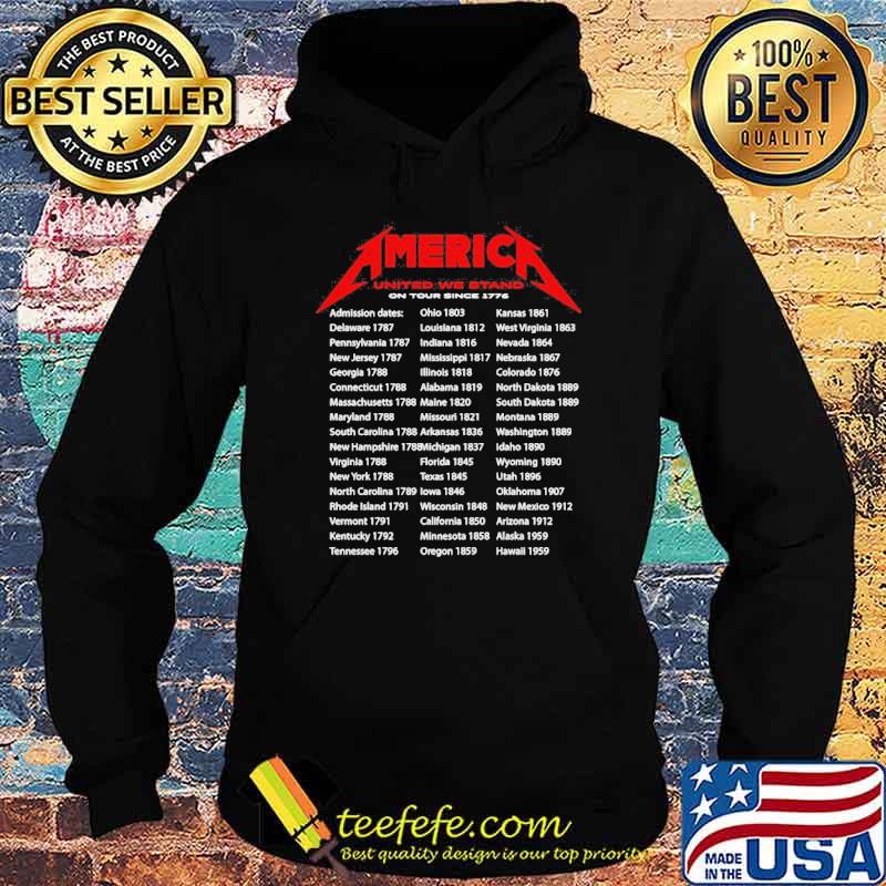America United we stand on tour since 1776 Admission dates Ohio 1803 shirt