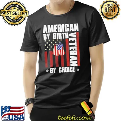 American by birth veteran by choice America flag shirt