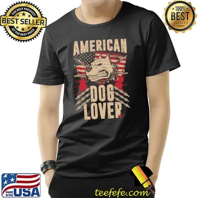 American dog lover gun usa flag veteran T-Shirt