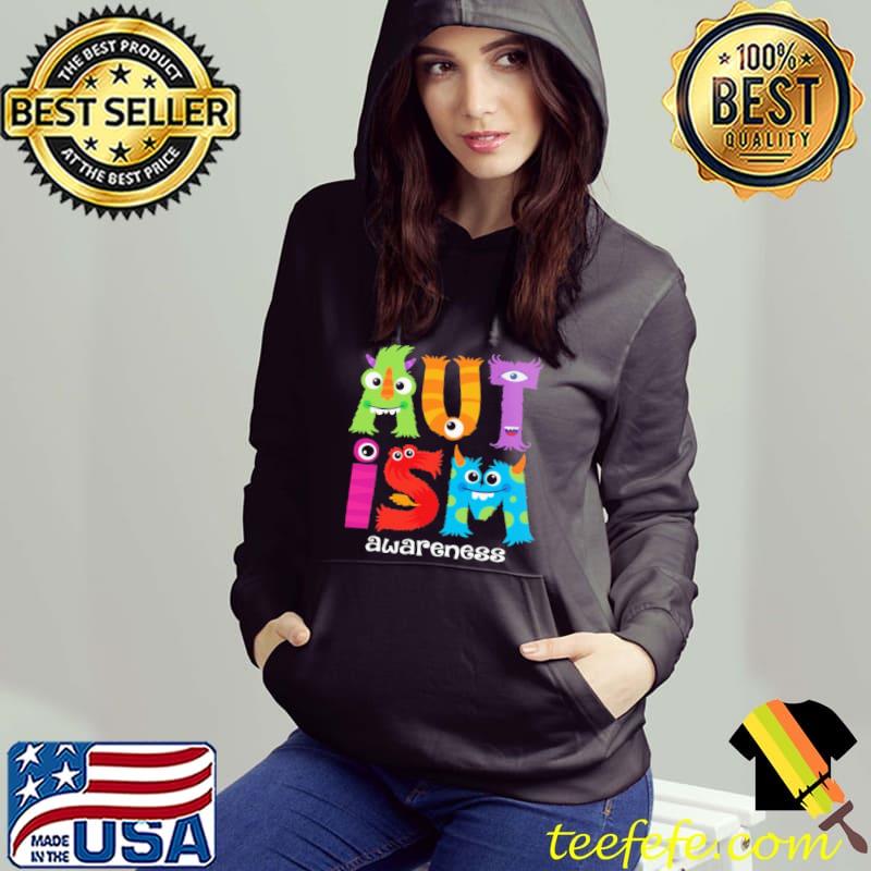 Autism awareeness Monster Alphabet s Hoodie Autism awareeness Monster Alphabet s Hoodie