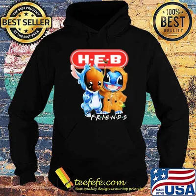 Baby groot and Stitch HEB friends shirt