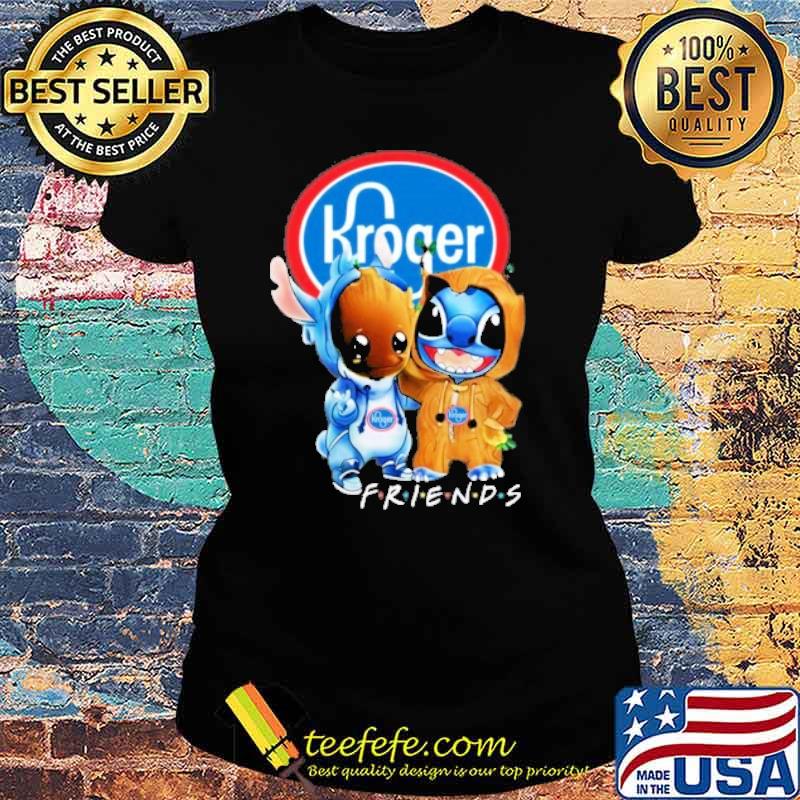Baby groot and Stitch Kroger friends s Ladies tee Baby groot and Stitch Kroger friends s Ladies tee