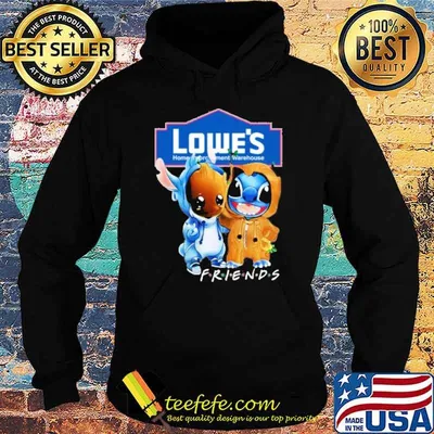 Baby groot and Stitch Lowe's warehouse friends shirt