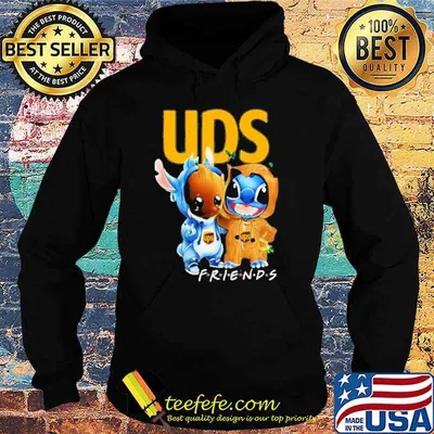 Baby groot and Stitch UPS friends shirt