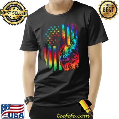 Best German Shepherd Dad Ever USA Flag Tie Dye 4th Of July T-Shirt
