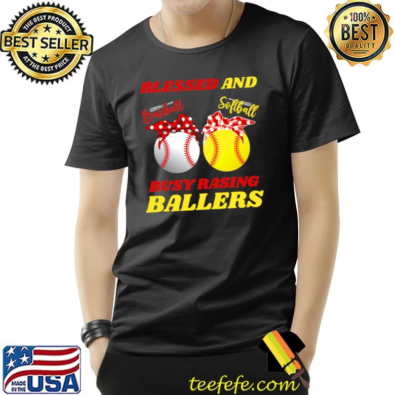 Women's Funny Baseball Mom T Shirt Only Raise Ballers Shirts Mama Tee