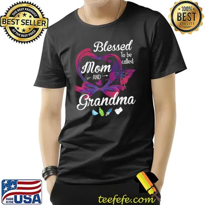 Blessed To Be Called Grandma Mom Butterflies Shirt