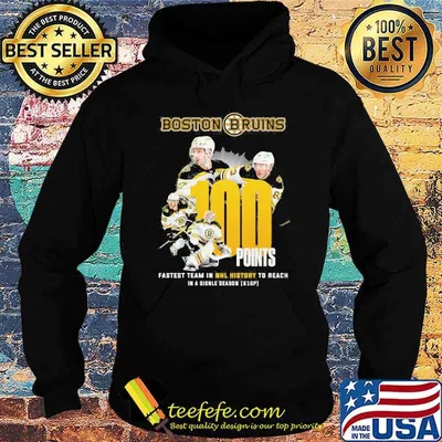 Boston Bruins 100 points fastest team in NHL history to reach shirt