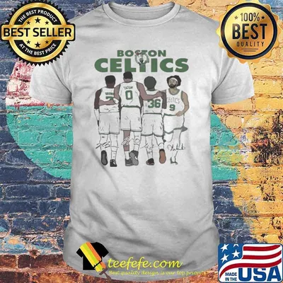 Boston Celtics Jaylen Brown Jayson Tatum Marcus Smart and Derrick White signatures sport shirt