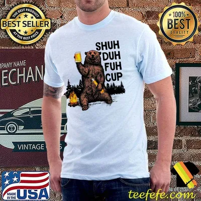 Camping Hiking I Hate People I Eat People Bear shuh duh fuh cup shirt