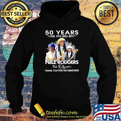 Chic Band 50 Years 1972-2022 Nile Rodgers Signed Thank You For The Memories signature Shirt