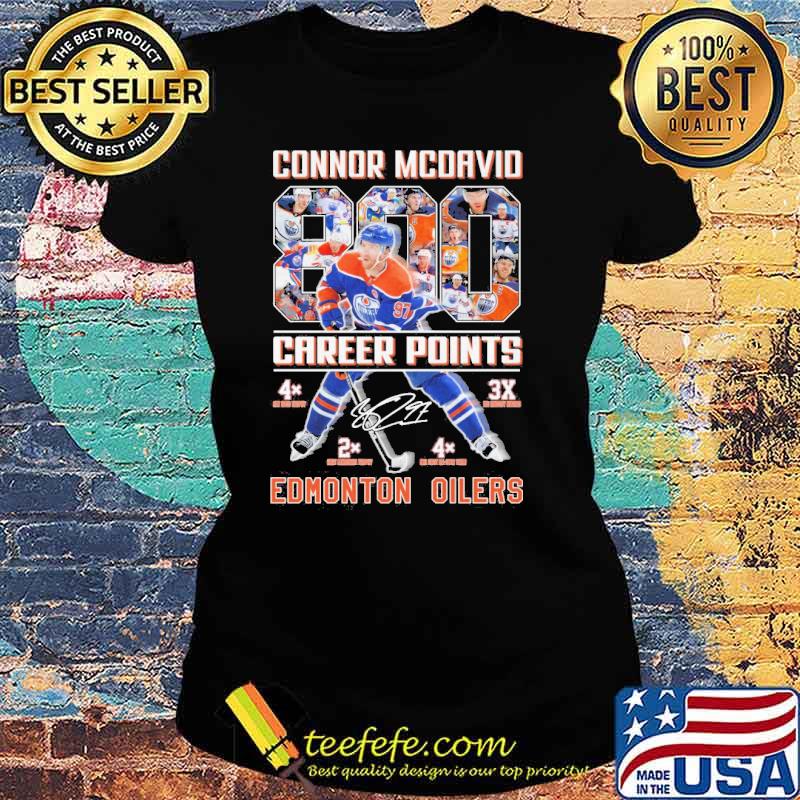 Connor Mcdavid career points edmonton oilers s Ladies tee Connor Mcdavid career points edmonton oilers s Ladies tee