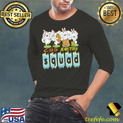 Cute Bunny Rabbit Egg Hunting Squad T-Shirt