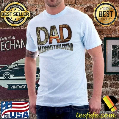 Dad the man the myth the legend american flag T-Shirt