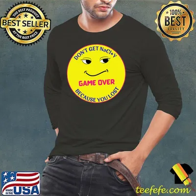Don't Get Salty Gaming Sore Loser Gamer Life Humor Emoji In Blue T-Shirt