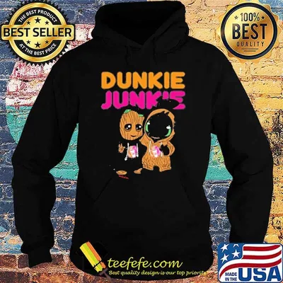 DUNKIN’ DONUTS groot and toothless Dunkie Junkie shirt