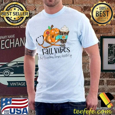 Fall Vibes And Occupational Therapy Assistant Life Pumpkin Leopard T-Shirt