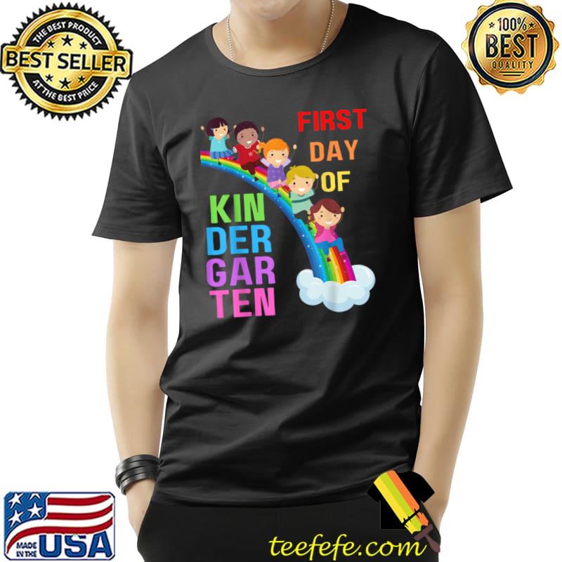 First Day Of Kindergarten 1st Day Of School Rainbow Childrens T-Shirt