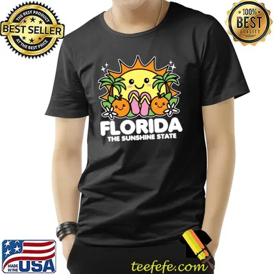 Florida The Sunshine State Summer Vacation Palms Tree T-Shirt