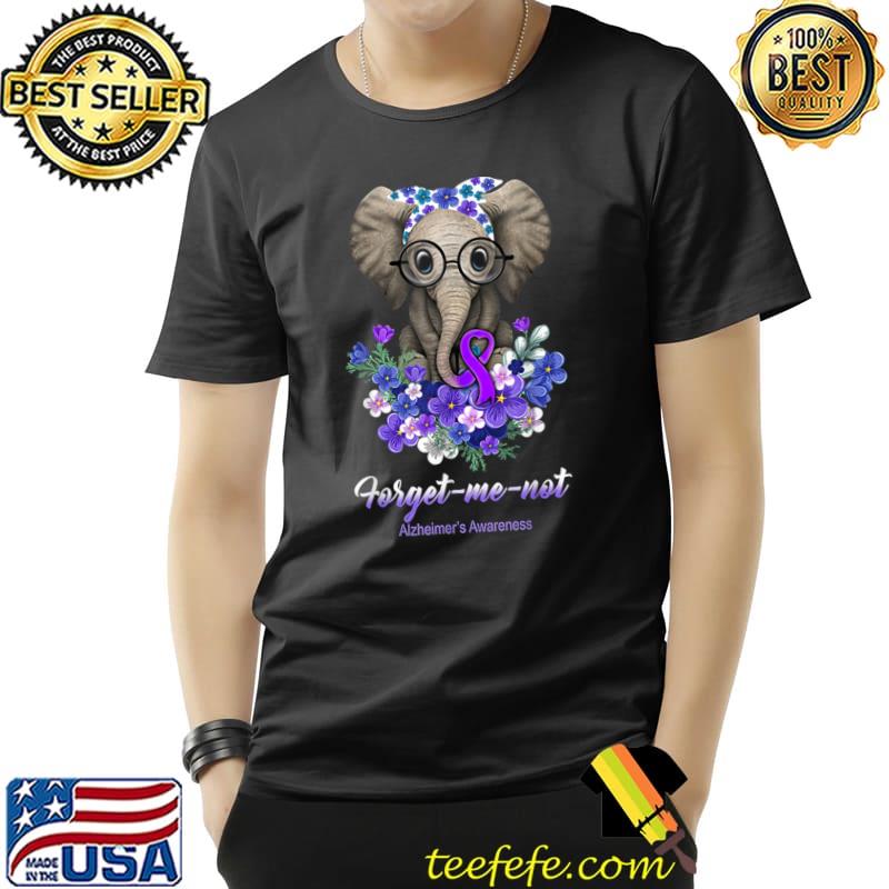 Forget me not alzheimer's awareness elephant flower T-Shirt